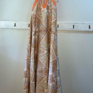 Forever 21 Paisley Maxi Dress in Orange and Cream